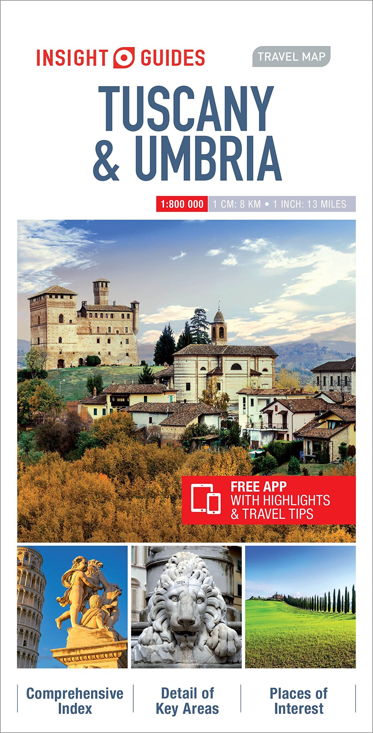 Insight Guides Travel Map Tuscany & Umbria (Insight Travel Maps),Used