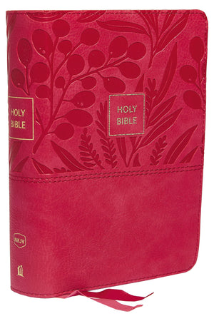 Nkjv, Endofverse Reference Bible, Compact, Leathersoft, Pink, Red Letter, Comfort Print: Holy Bible, New King James Version