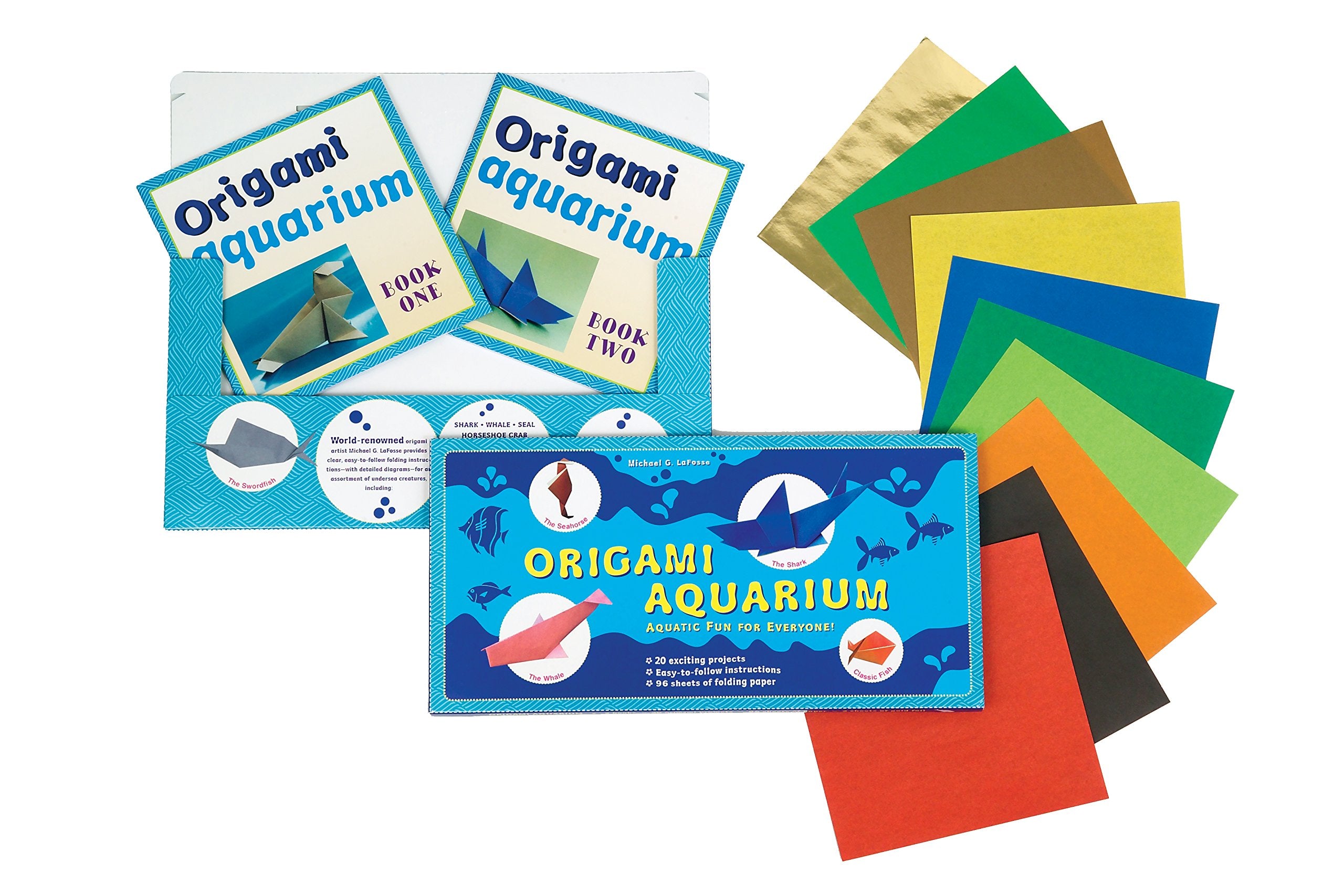 Origami Aquarium Kit: Aquatic Fun For Everyone!: Kit With 2 Origami Books, 20 Projects & 98 Highquality Origami Papers: Great F,Used