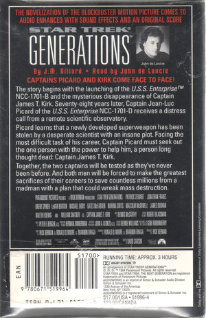 Star Trek Generations Cassette,Used