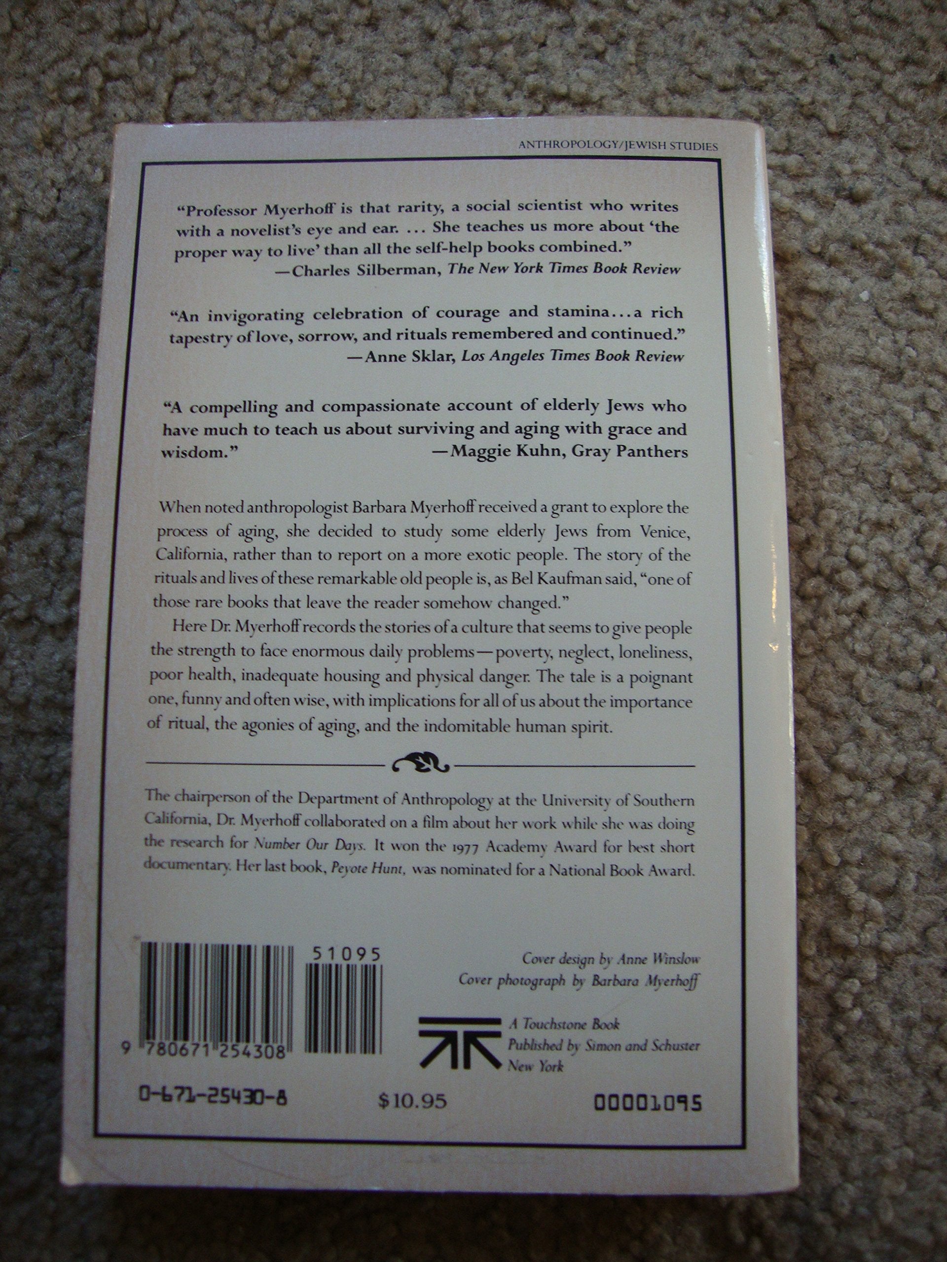 Number Our Days: A Triumph of Continuity and Culture Among Jewish Old People in an Urban Ghetto,Used