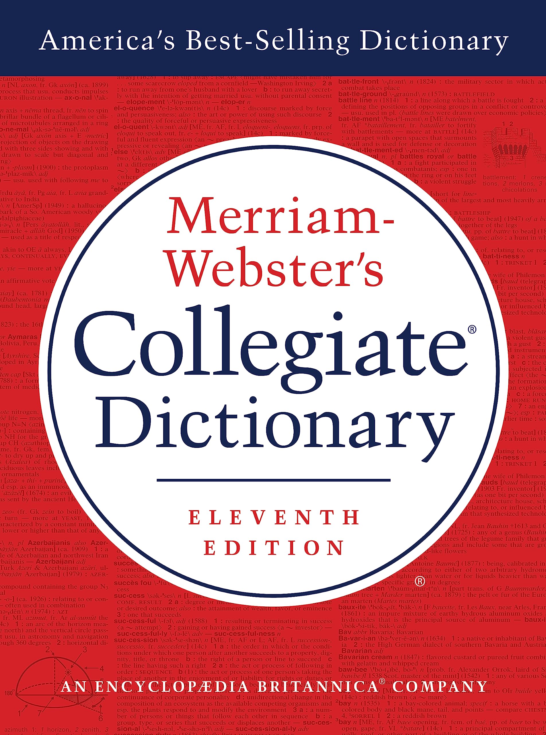 Merriam-Webster Collegiate Dictionary, 11th Edition, Jacketed Hardcover, Indexed, Model 8095