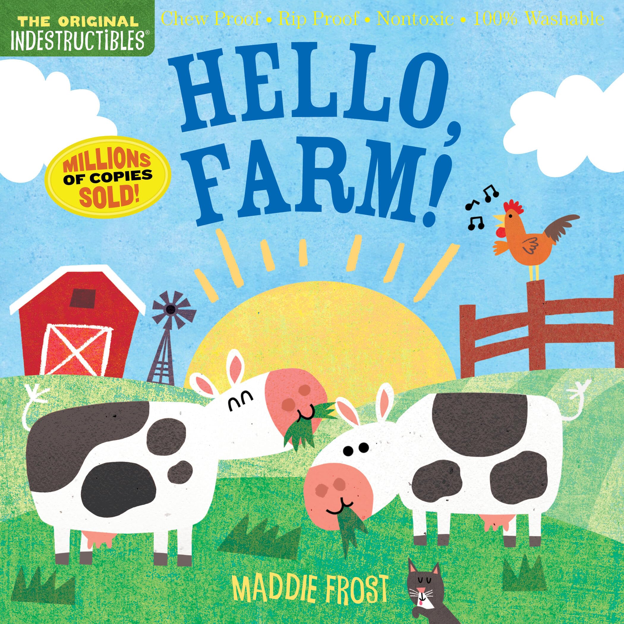 Indestructibles: Hello, Farm!: Chew Proof ? Rip Proof ? Nontoxic ? 100% Washable (Book for Babies, Newborn Books, Safe to Chew),Used