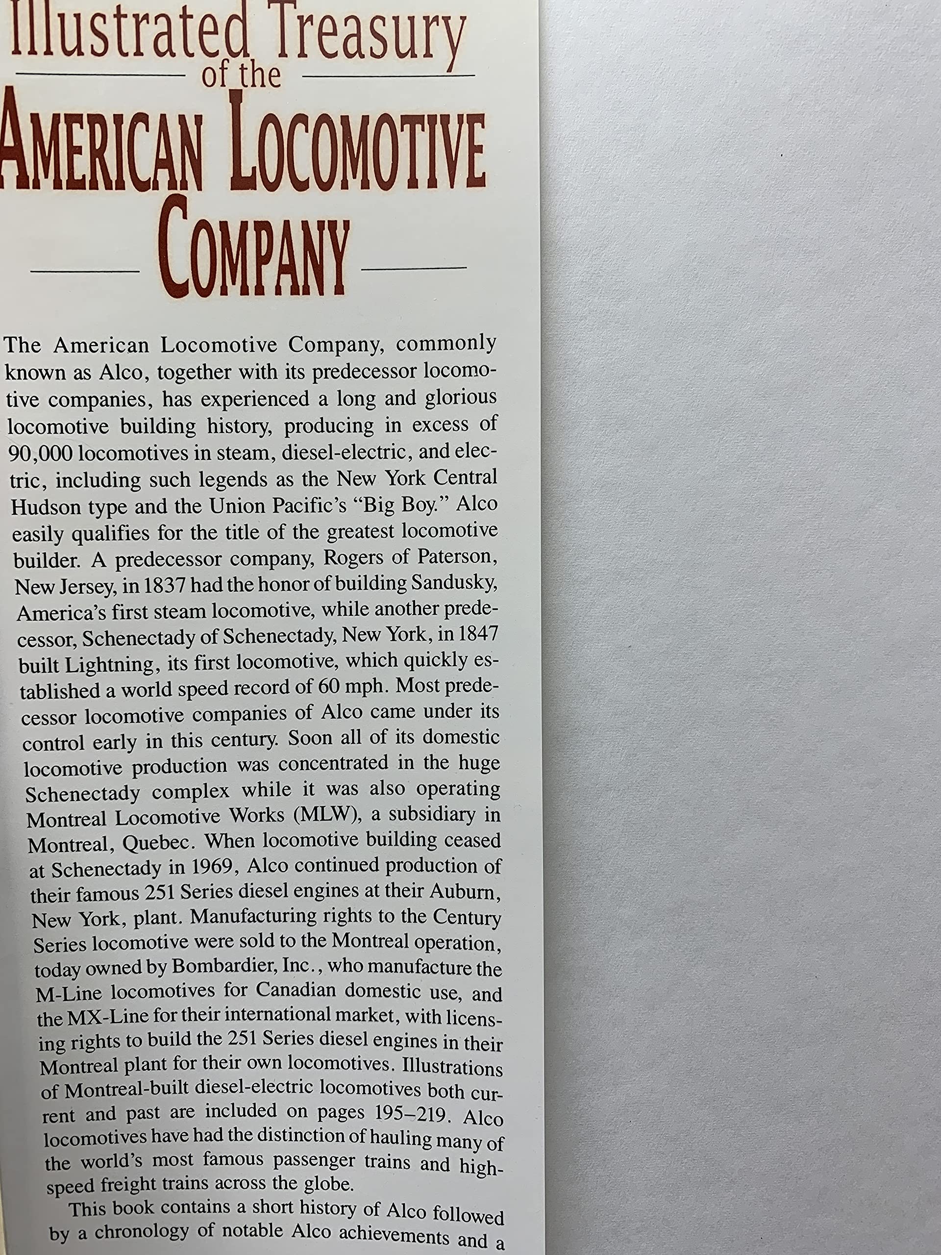 Illustrated Treasury Of The American Locomotive Company