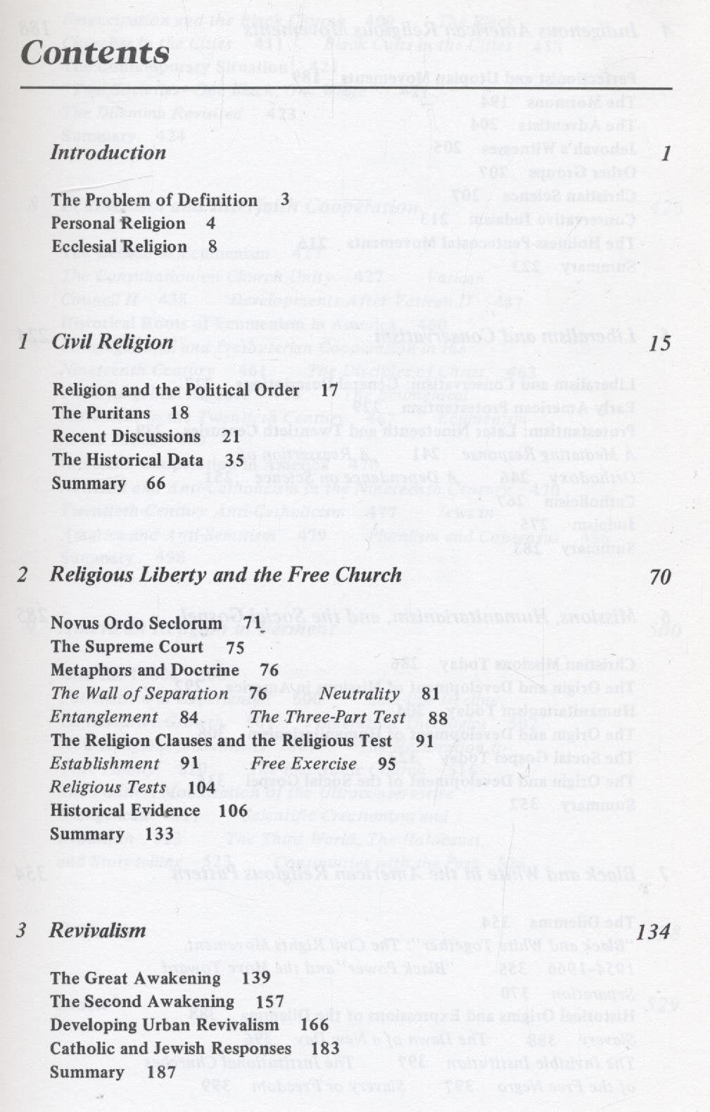 Religion in America,Used