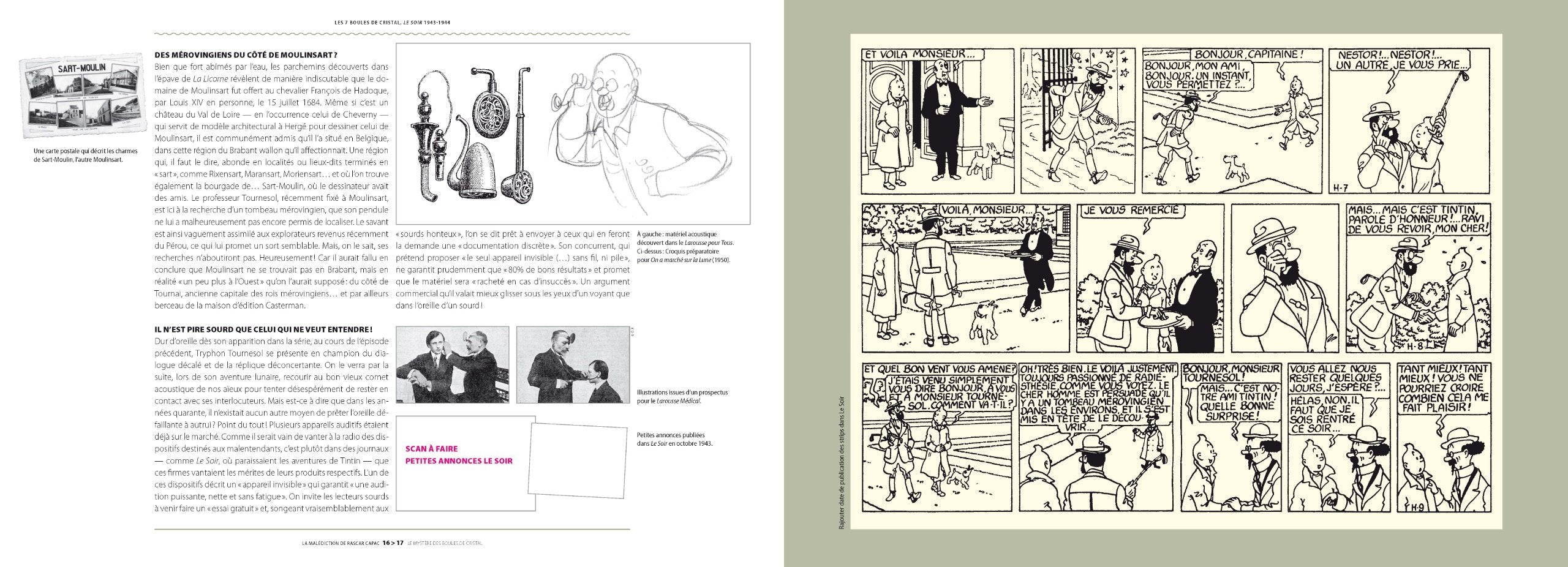 Les aventures de Tintin ; La malediction de Rascar Capac : Le mystere des boules de cristal (French Edition),Used
