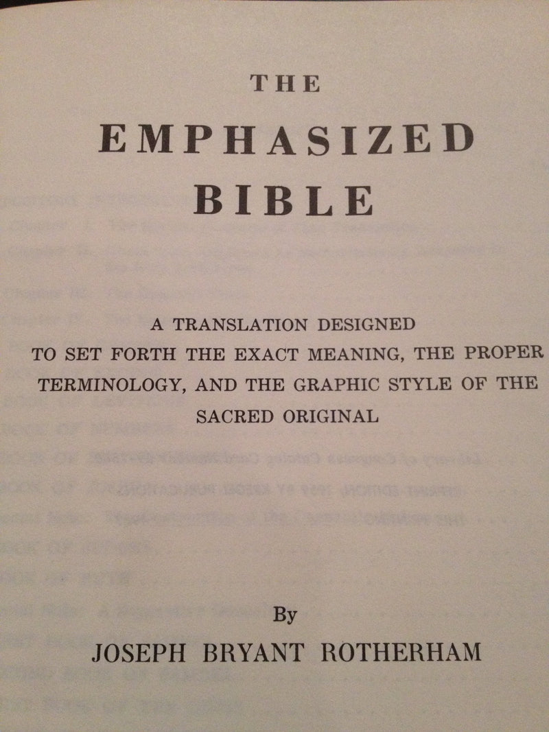 Rotherham's Emphasized Bible,New