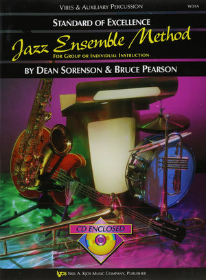 W31A  Standard of Excellence Jazz Ensemble Method: Vibes and Auxiliary Percussion (Book and Cd Pack),Used