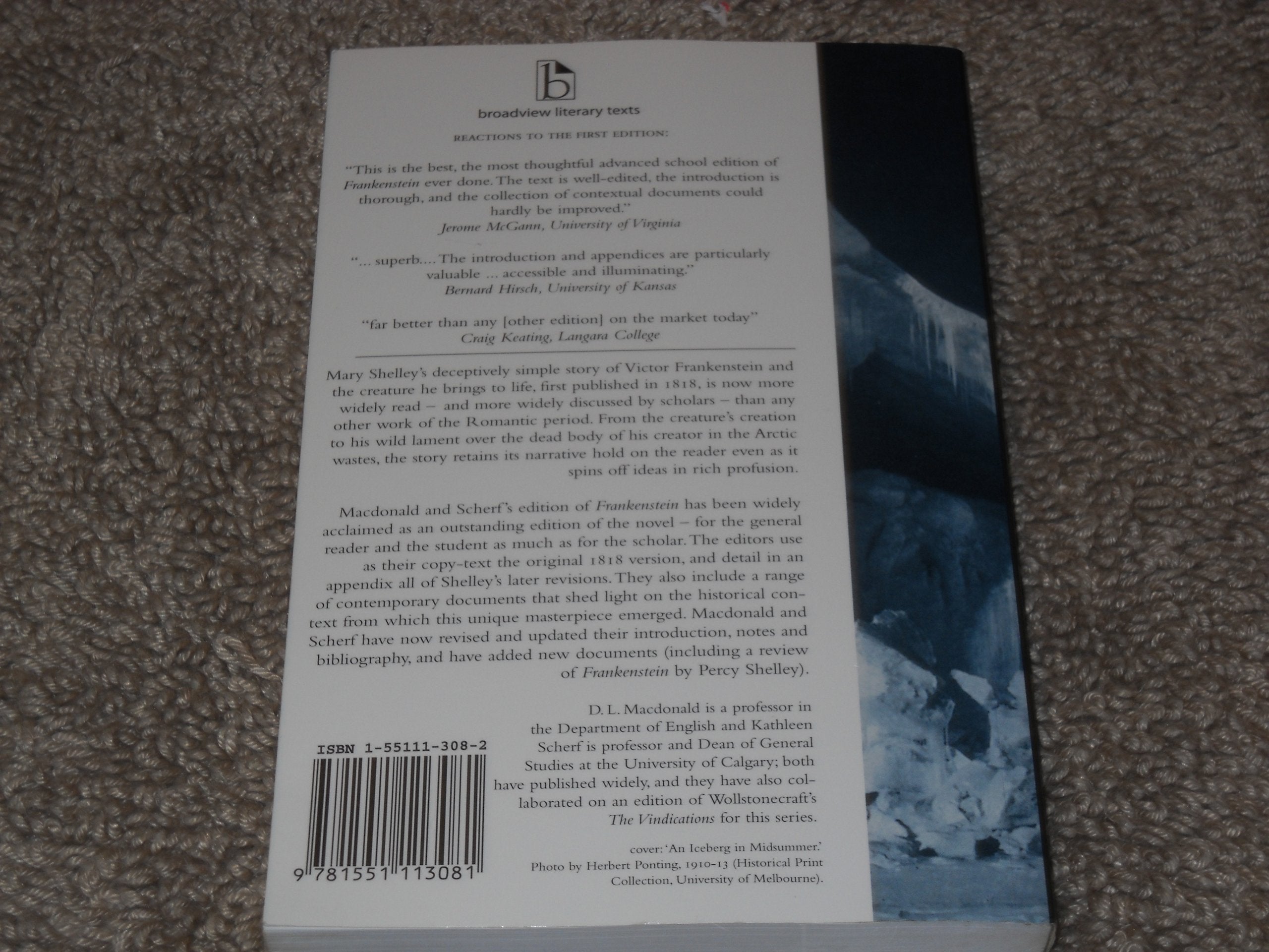 Frankenstein, second edition,Used