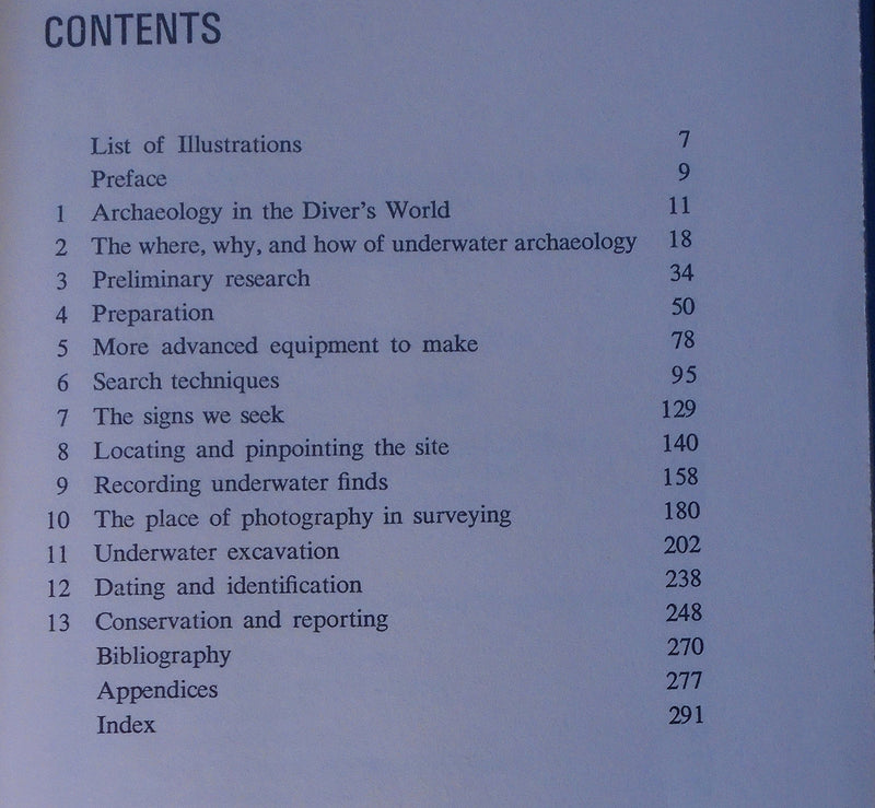 Nautical archaeology;: A handbook for skin divers,Used