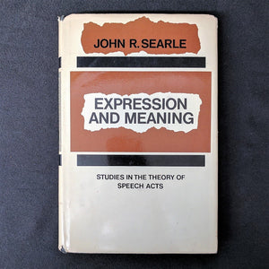Expression And Meaning: Studies In The Theory Of Speech Acts,Used