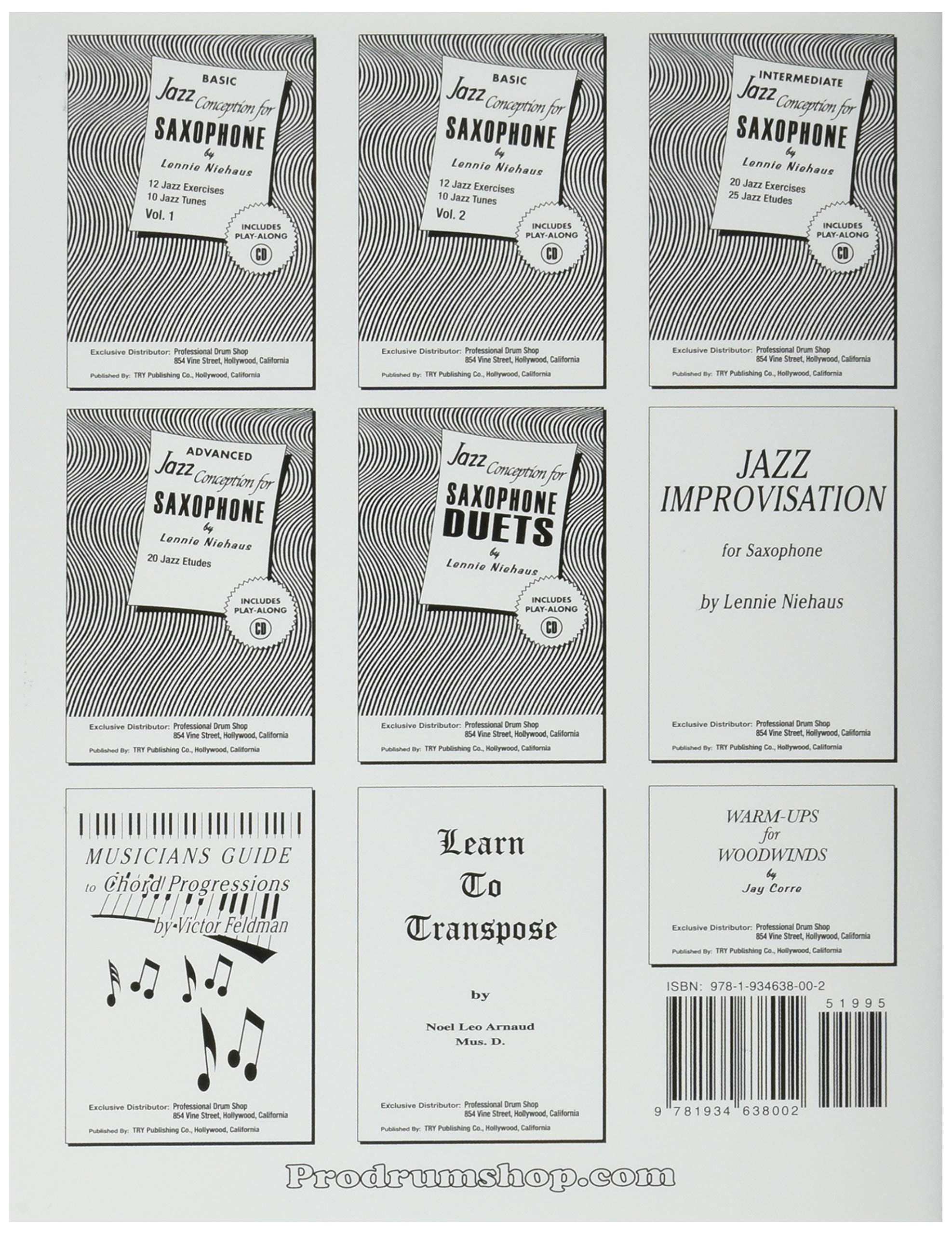 TRY1057  Basic Jazz Conception for Saxophone Volume 1  Book/CD,New