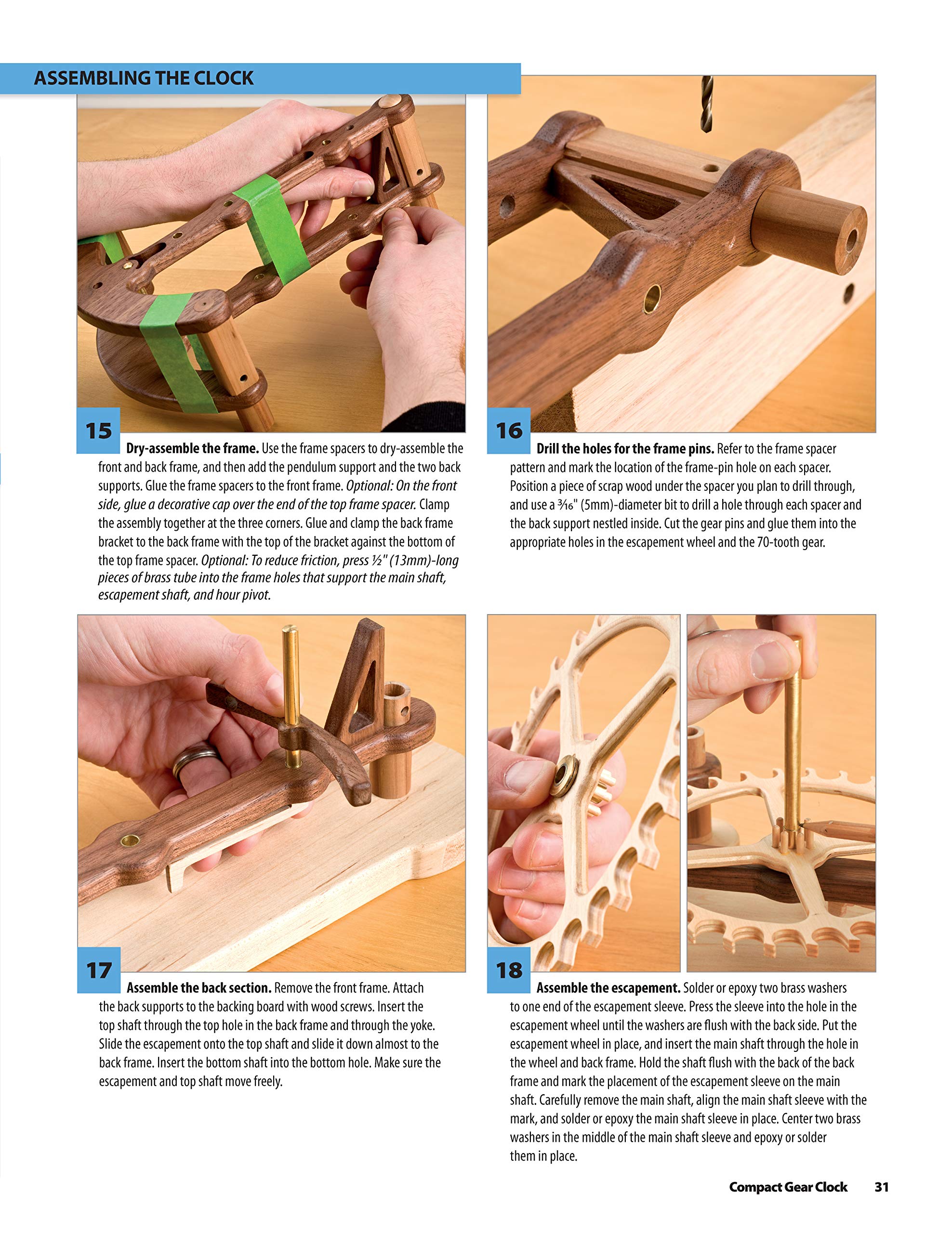 Making Wooden Gear Clocks: 6 Cool Contraptions That Really Keep Time (Fox Chapel Publishing) StepbyStep Projects for Handmade ,New