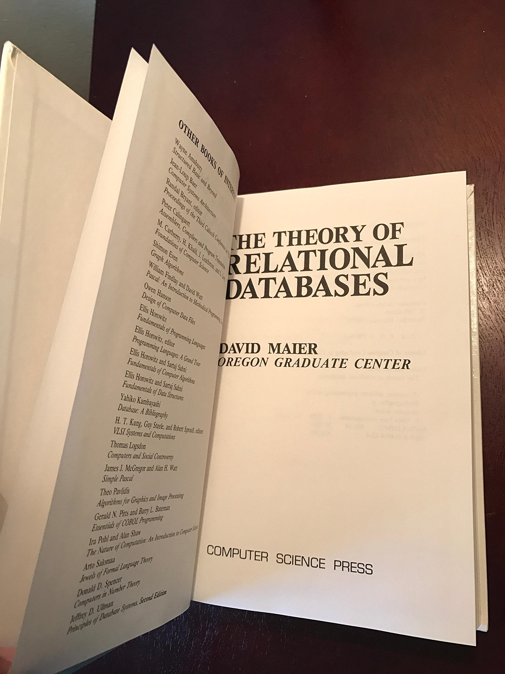 Theory of Relational Databases,Used