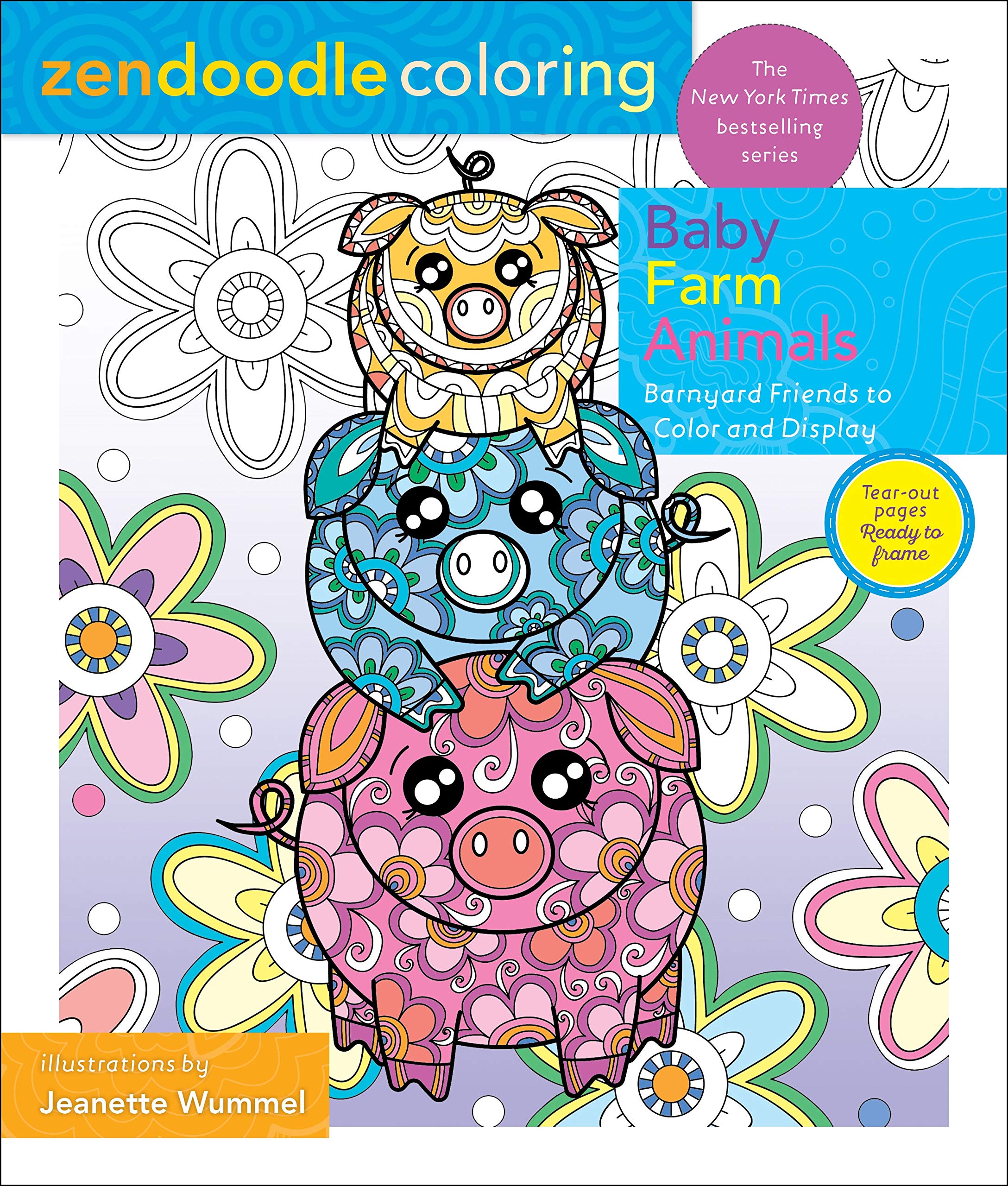 Zendoodle Coloring: Baby Farm Animals: Barnyard Friends to Color and Display,Used