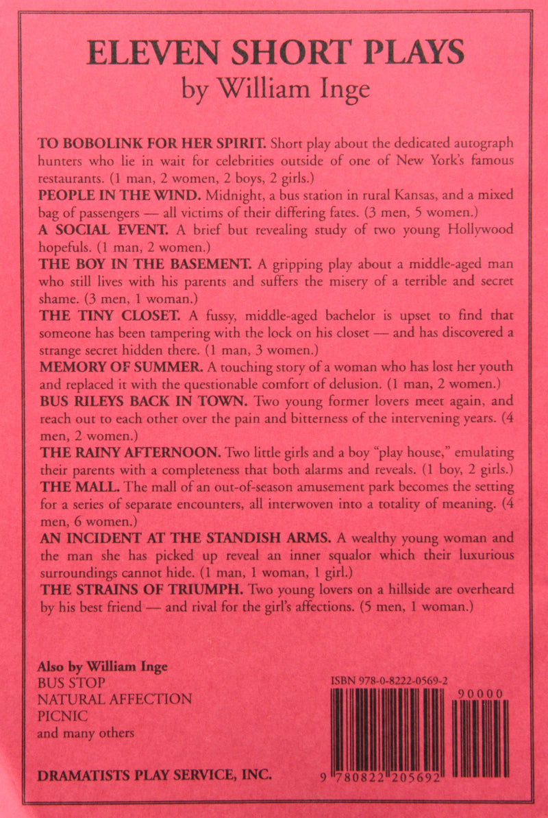 Eleven Short Plays by William Inge (Acting Edition for Theater Productions),Used