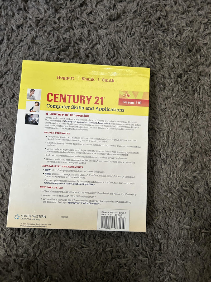 Century 21 Computer Skills and Applications, Lessons 190 (Century 21 Keyboarding),Used
