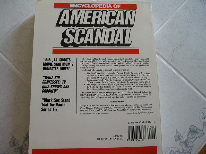 Encyclopedia of American Scandal,Used