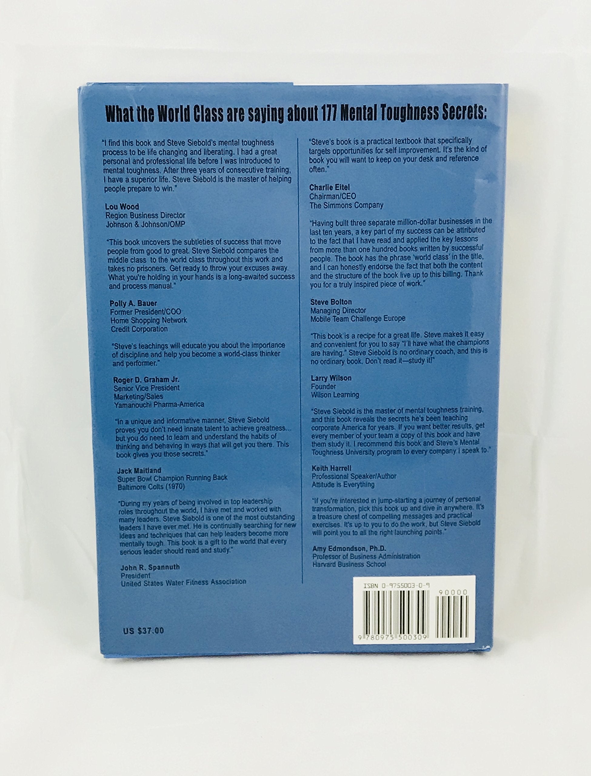 177 Mental Toughness Secrets Of The World Class: The Thought Processes, Habits And Philosophies Of The Great Ones,Used