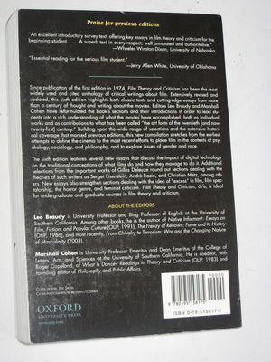Film Theory And Criticism: Introductory Readings,Used