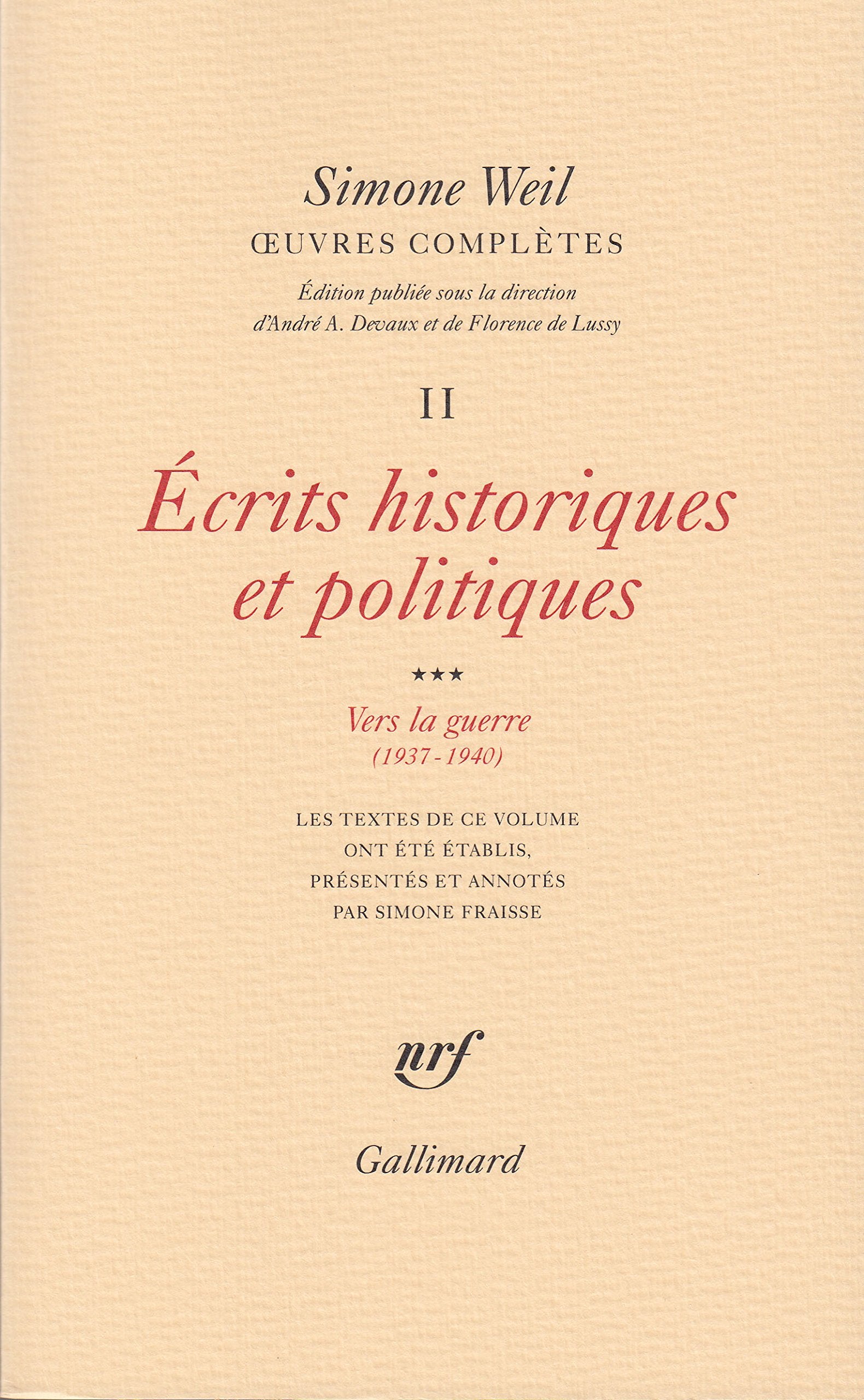 uvres compltes: crits historiques et politiques 3 (2),Used