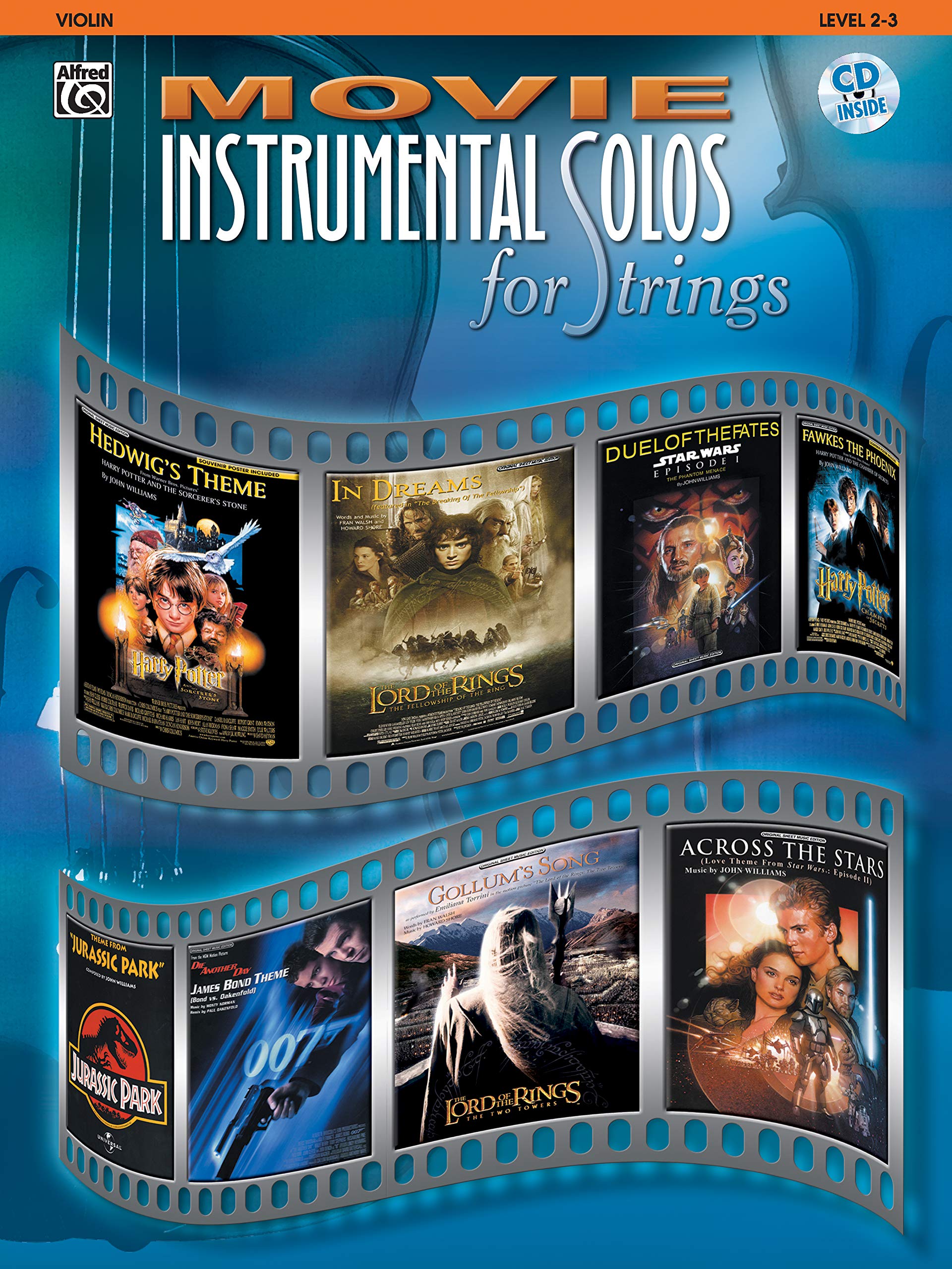 Movie Instrumental Solos for Strings: Violin, Book & CD,Used