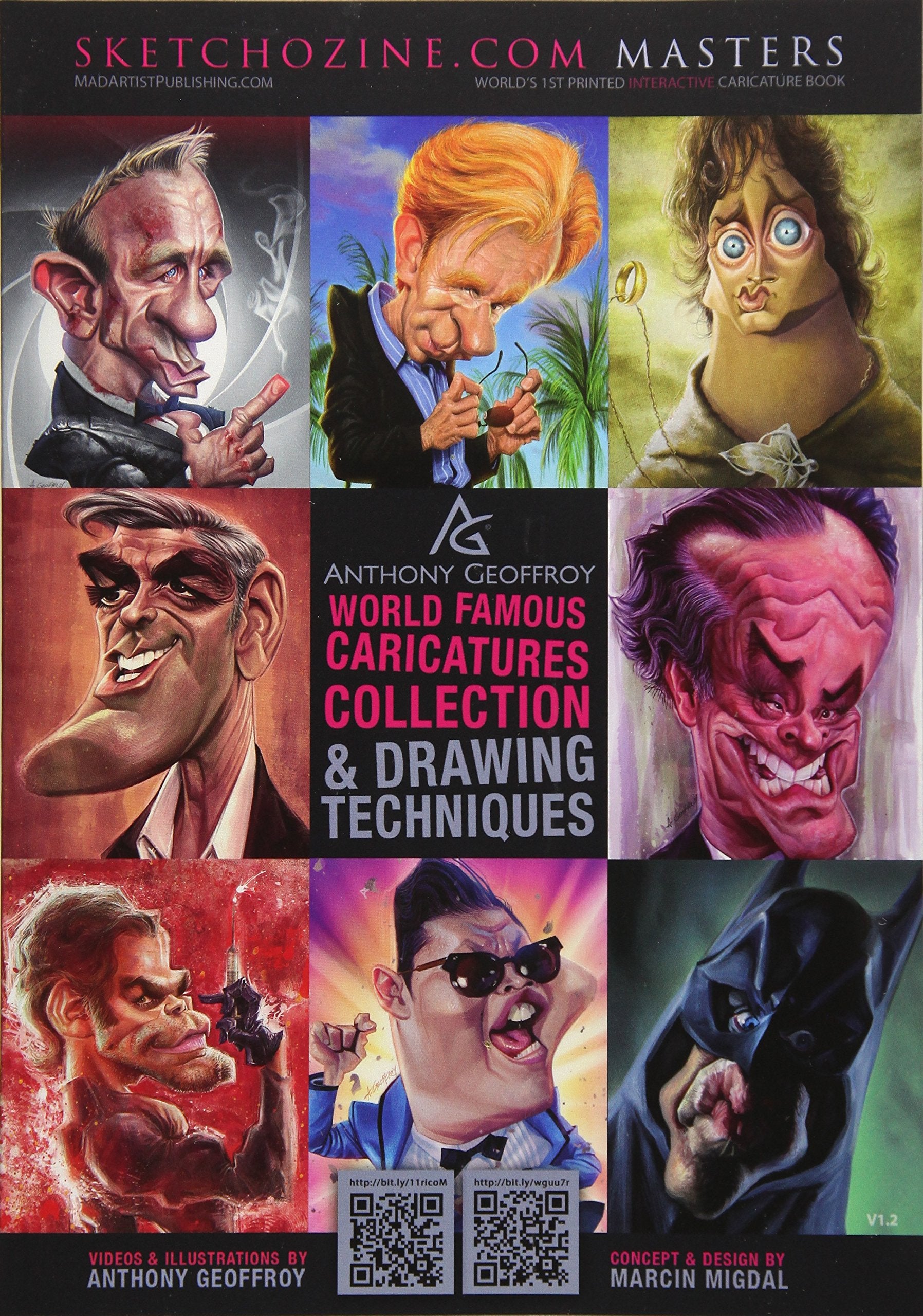 Sketchozine.Com Masters: Anthony Geoffroy: World Famous Caricatures Collection & Drawing Techniques,Used