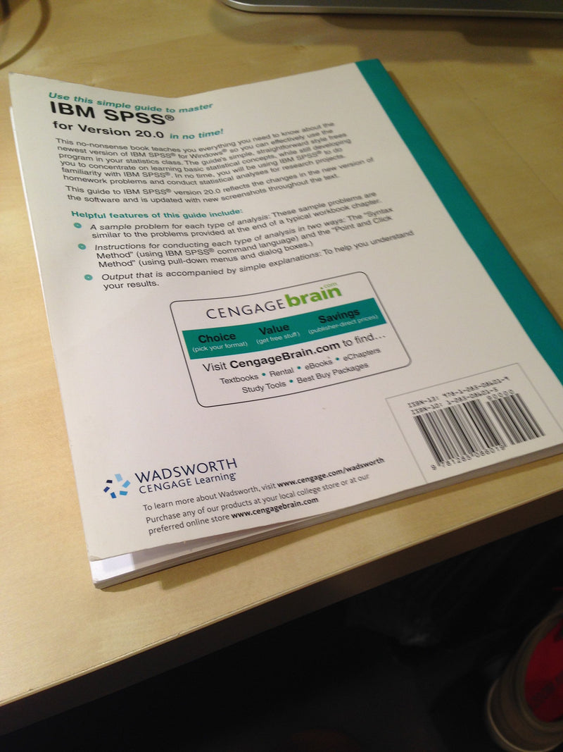 A Simple Guide to IBM SPSS: For Version 20.0,Used