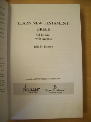 Learn New Testament Greek,New