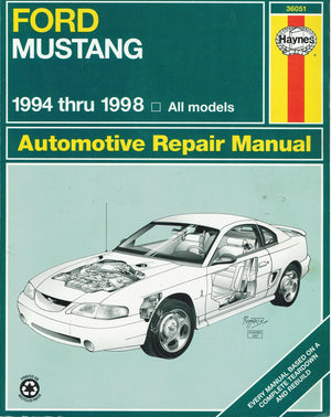 Haynes Ford Mustang Repair Manual 1994-1998 - Comprehensive Guide by Haynes Pubns for DIY Maintenance and Repair