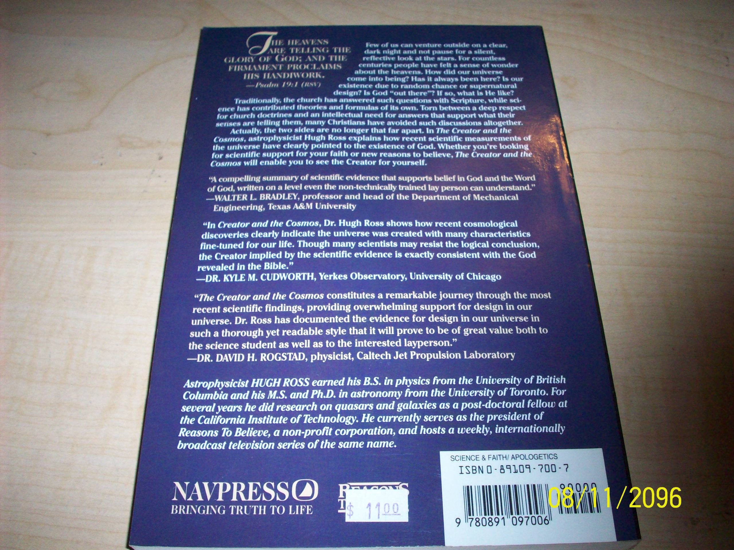 The Creator and the Cosmos: How the Greatest Scientific Discoveries of the Century Reveal God,Used