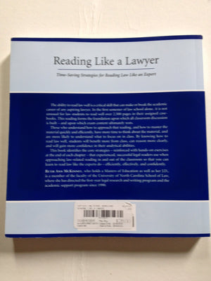 Reading Like A Lawyer: TimeSaving Strategies For Reading Law Like An Expert,Used
