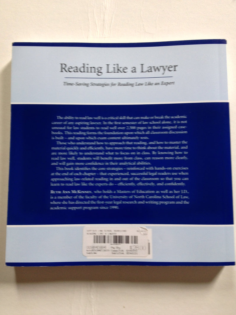 Reading Like A Lawyer: TimeSaving Strategies For Reading Law Like An Expert,Used