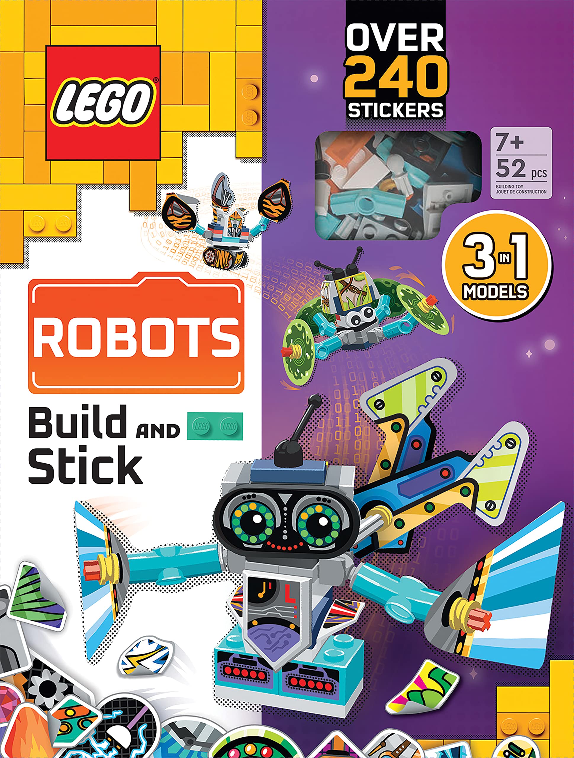 LEGO Books. Build and Stick: Robots: Activity Book with 200+ Stickers, Exclusive Models, and Awesome Activities to Inspire Imagi,Used