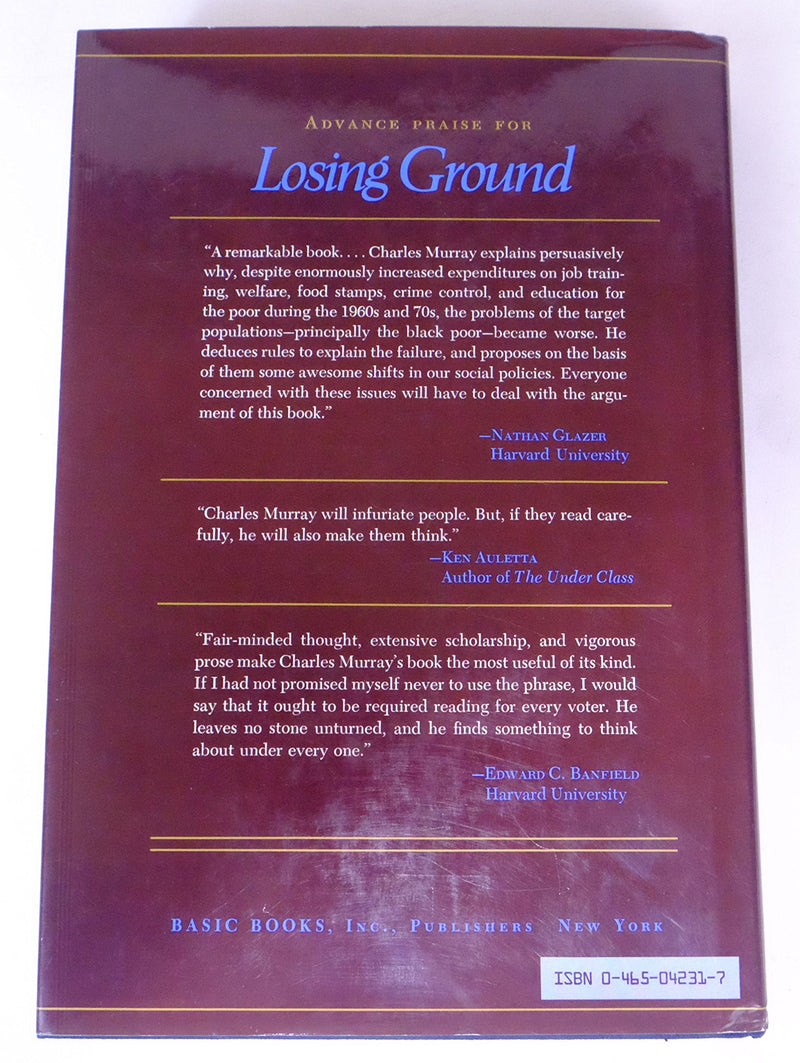 Losing Ground: American Social Policy, 19501980,New