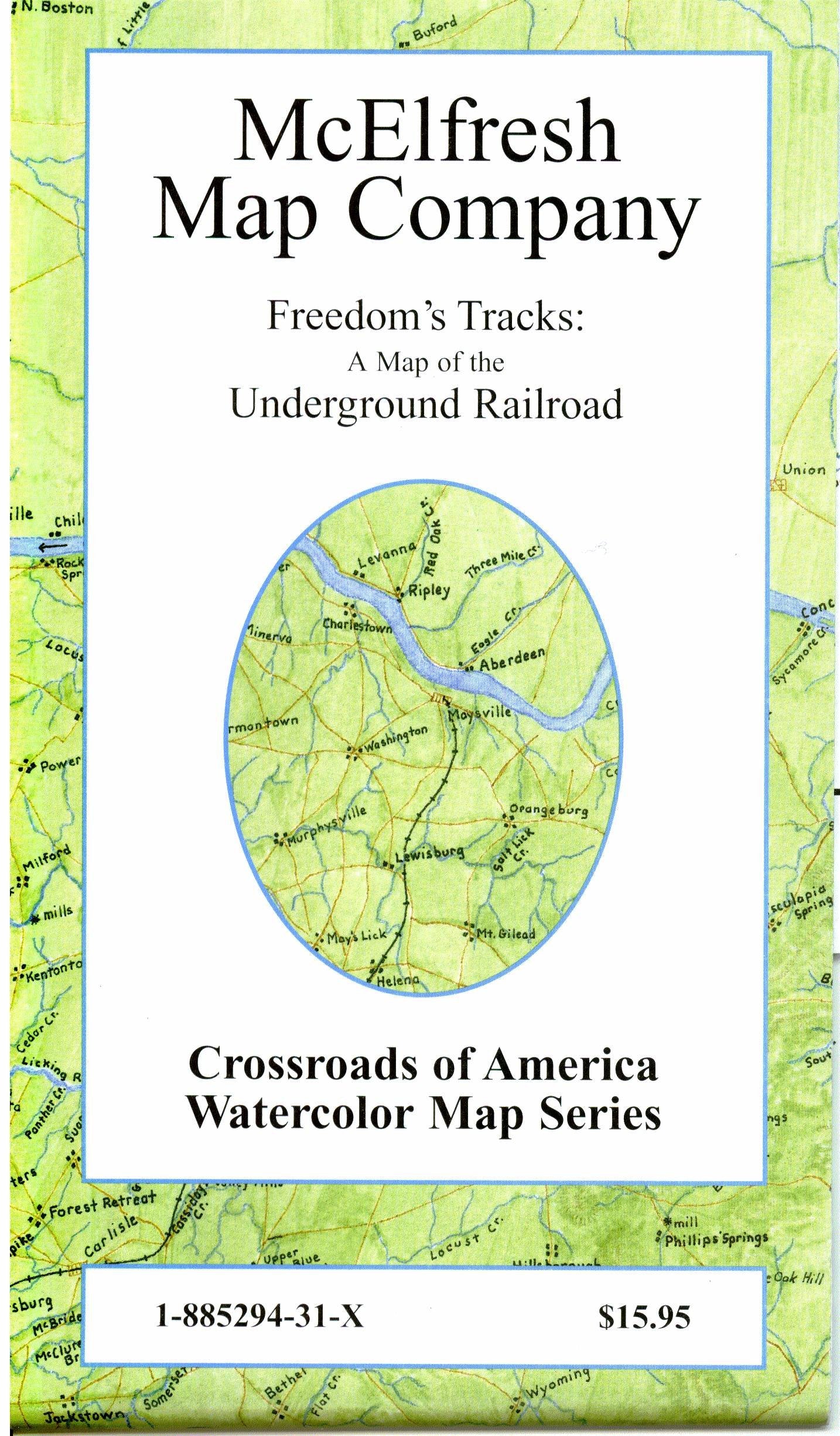 Freedom'S Tracks, Map Of The Underground Railroad,Used