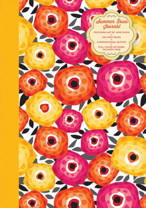 Summer Roses Journal: Featuring Artwork By Jane Dixon  128 Lined Pages