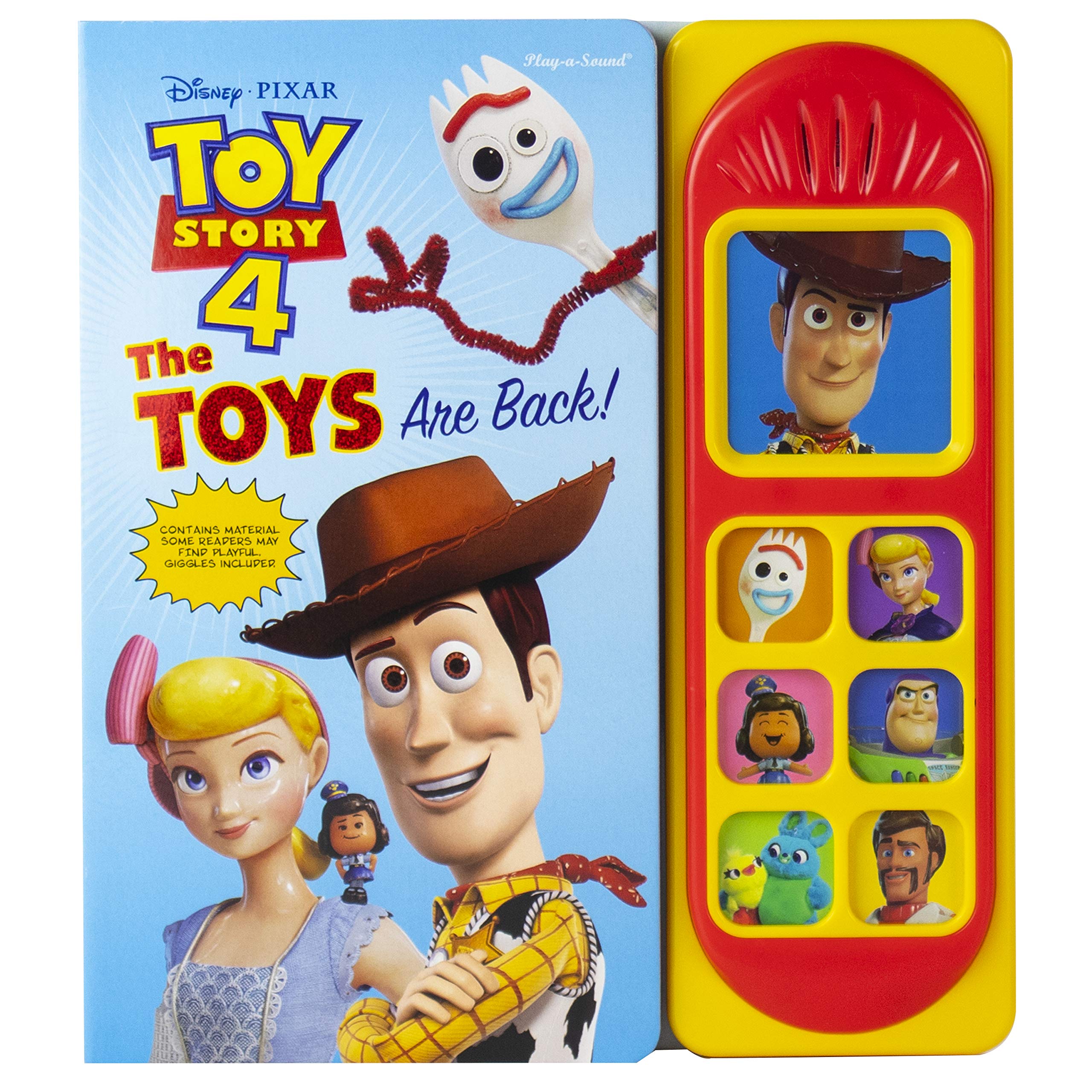 Phoenix International Toy Story 4 Sound Book - Woody, Buzz Lightyear & Bo Peep - Interactive Play-a-Sound Experience