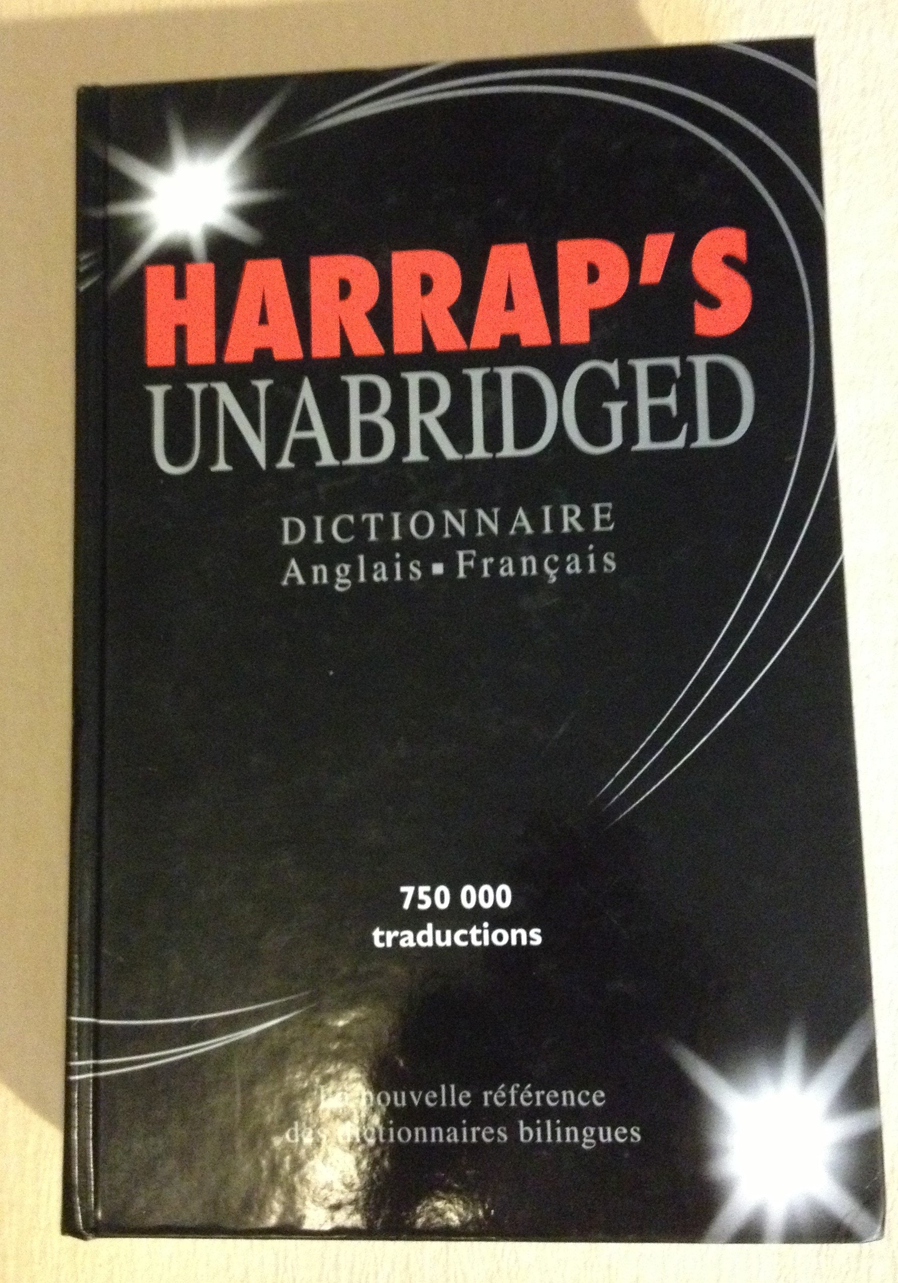 Harrap Unabridged French Dictionary EnglishFrench,Used