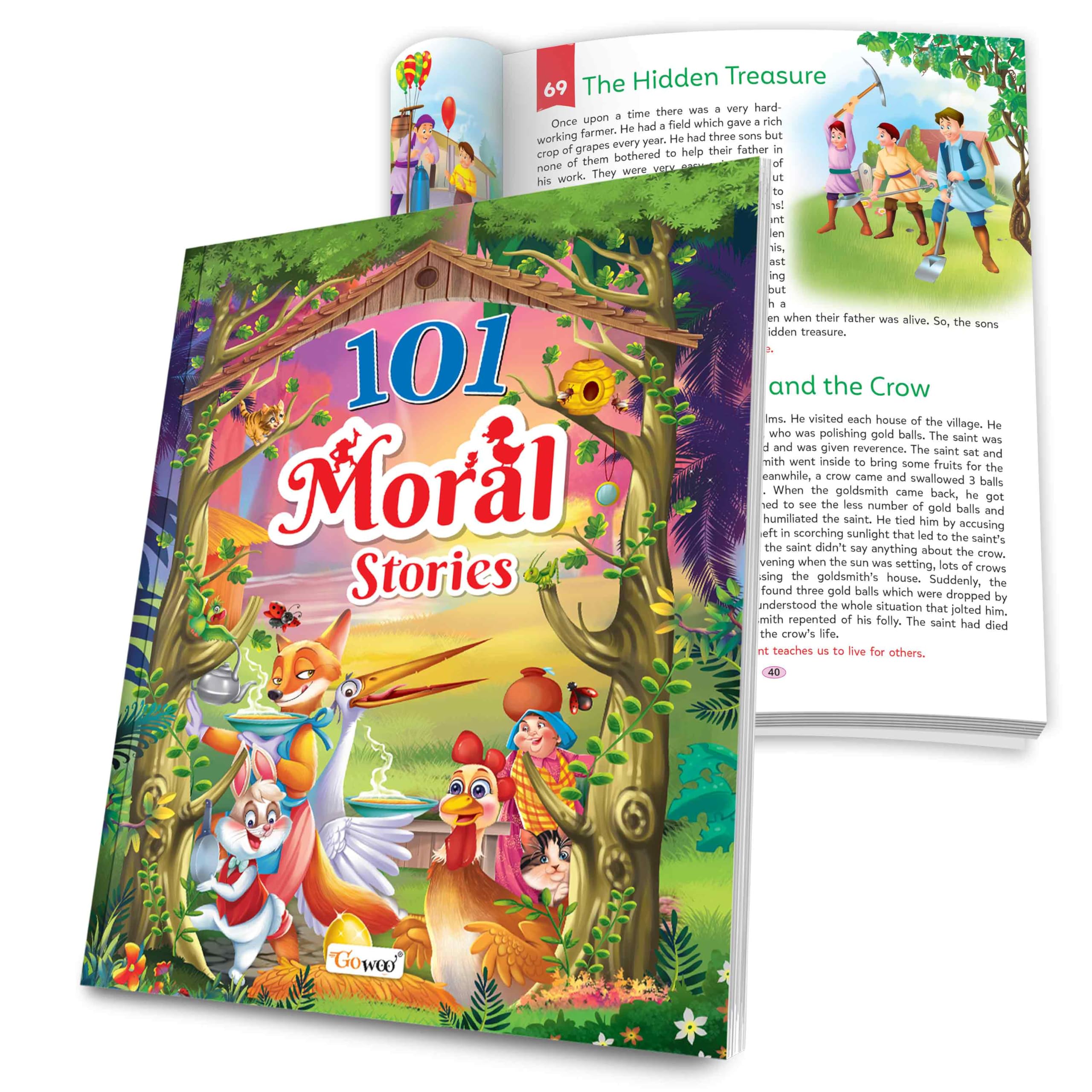 English Short Stories - 101 Moral Stories (Ages 3-12) (Paperback) : Bedtime Short Stories With Colourful Pictures For Children, Childrens Bedtime Tales, Kids Storybook With Morals
