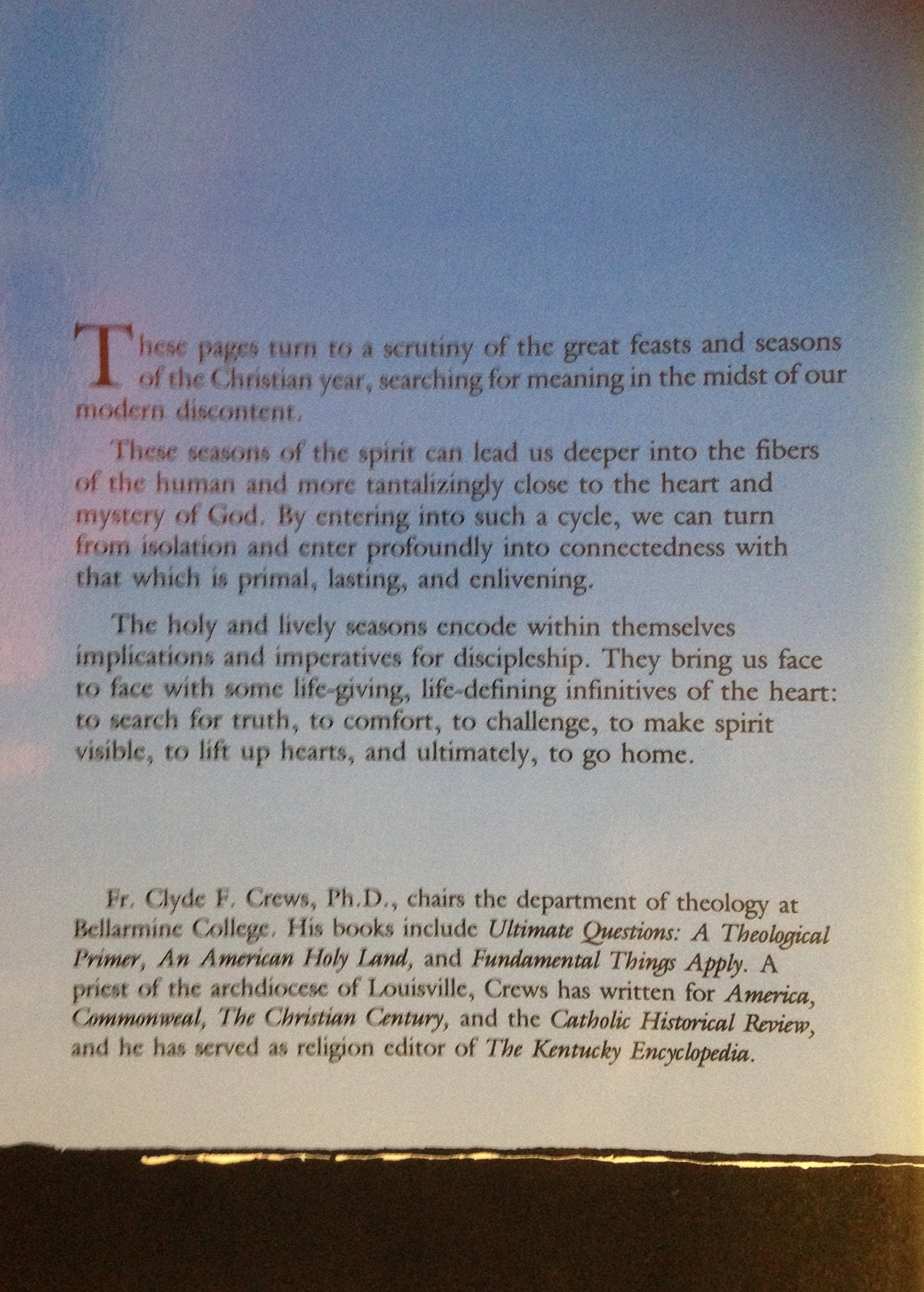 Seasons of the Spirit: Exploring Contemporary Spirituality,Used