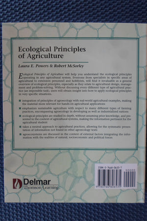 Ecological Principles of Agriculture,Used