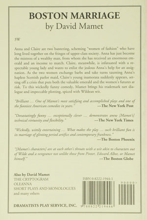 Boston Marriage  Acting Edition,New