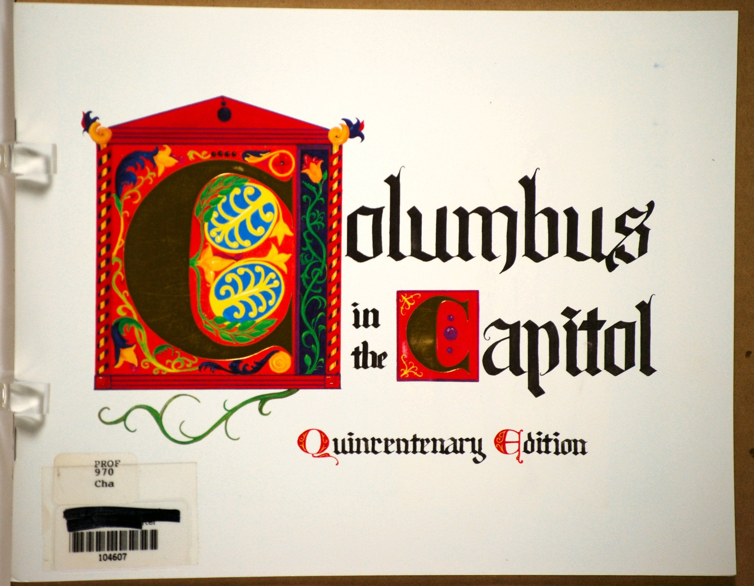Columbus in the Capitol: Commemorative Quincentenary Edition,Used