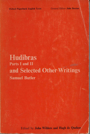 Hudibras: Parts 1 And 2 And Selected Other Writings (Oxford Paperback English Texts),Used