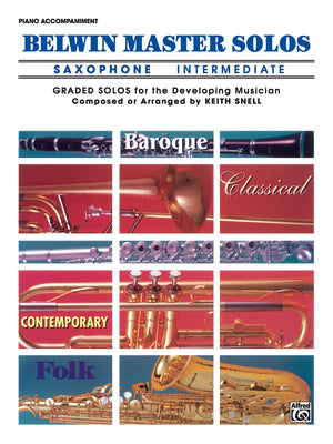 Belwin Master Solos (Alto Saxophone), Vol 1: Intermediate Piano Acc. (Belwin Master Solos, Vol 1),Used