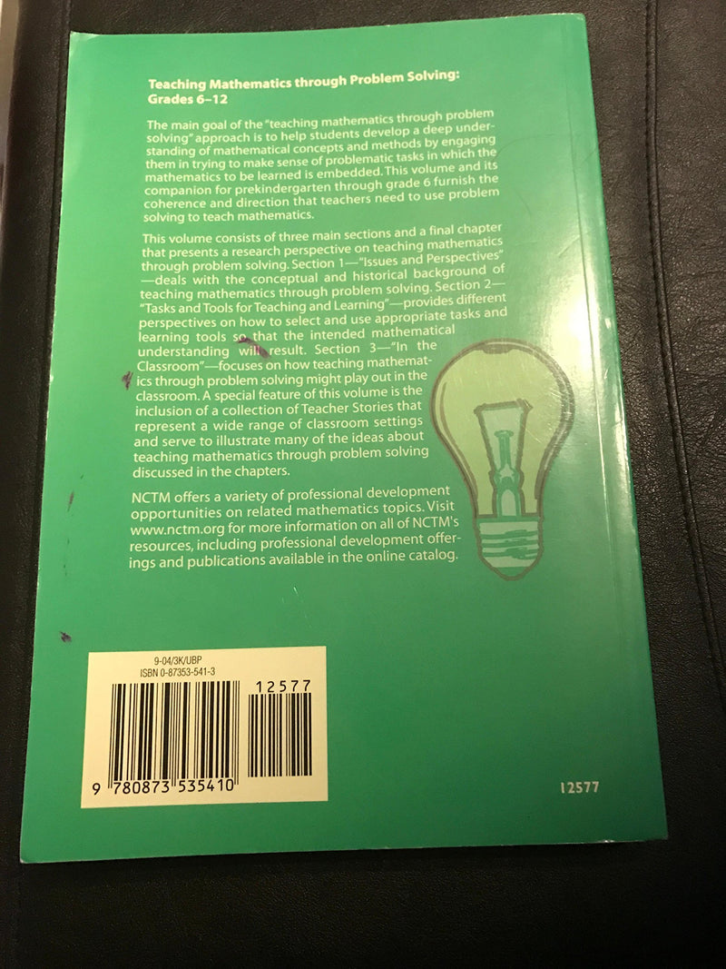 Teaching Mathematics Through Problem Solving: Grades 612,New