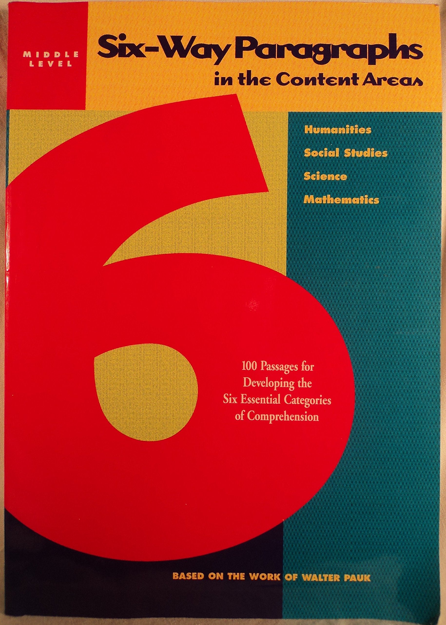 SixWay Paragraphs in the Content Areas: Middle Level,Used