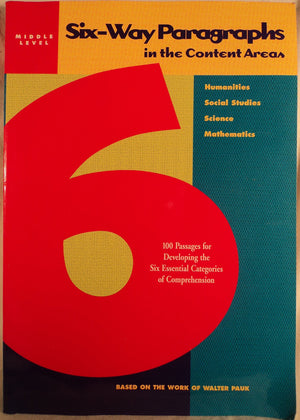 SixWay Paragraphs in the Content Areas: Middle Level,Used