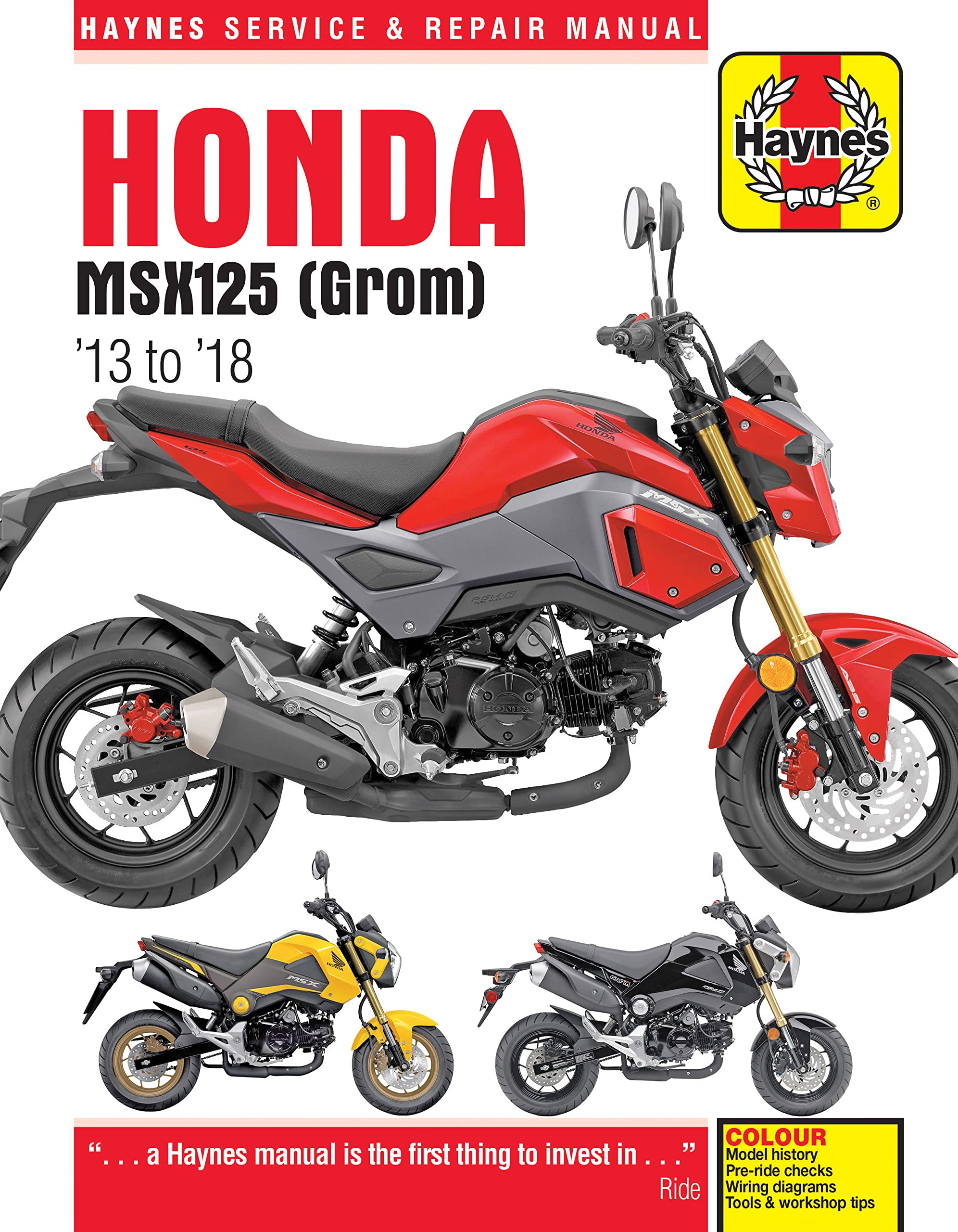Honda MSX125 (Grom) (13  18) Haynes Repair Manual (Paperback),Used